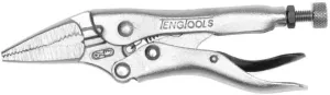 Teng Tools 4 Inch Plated Long Nose Power Grip Locking Pliers 404-4