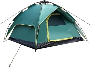 Tent,Camping Family Waterproof Camping Tent,Outdoor Double Layer Ventilation 3-4 People Orange