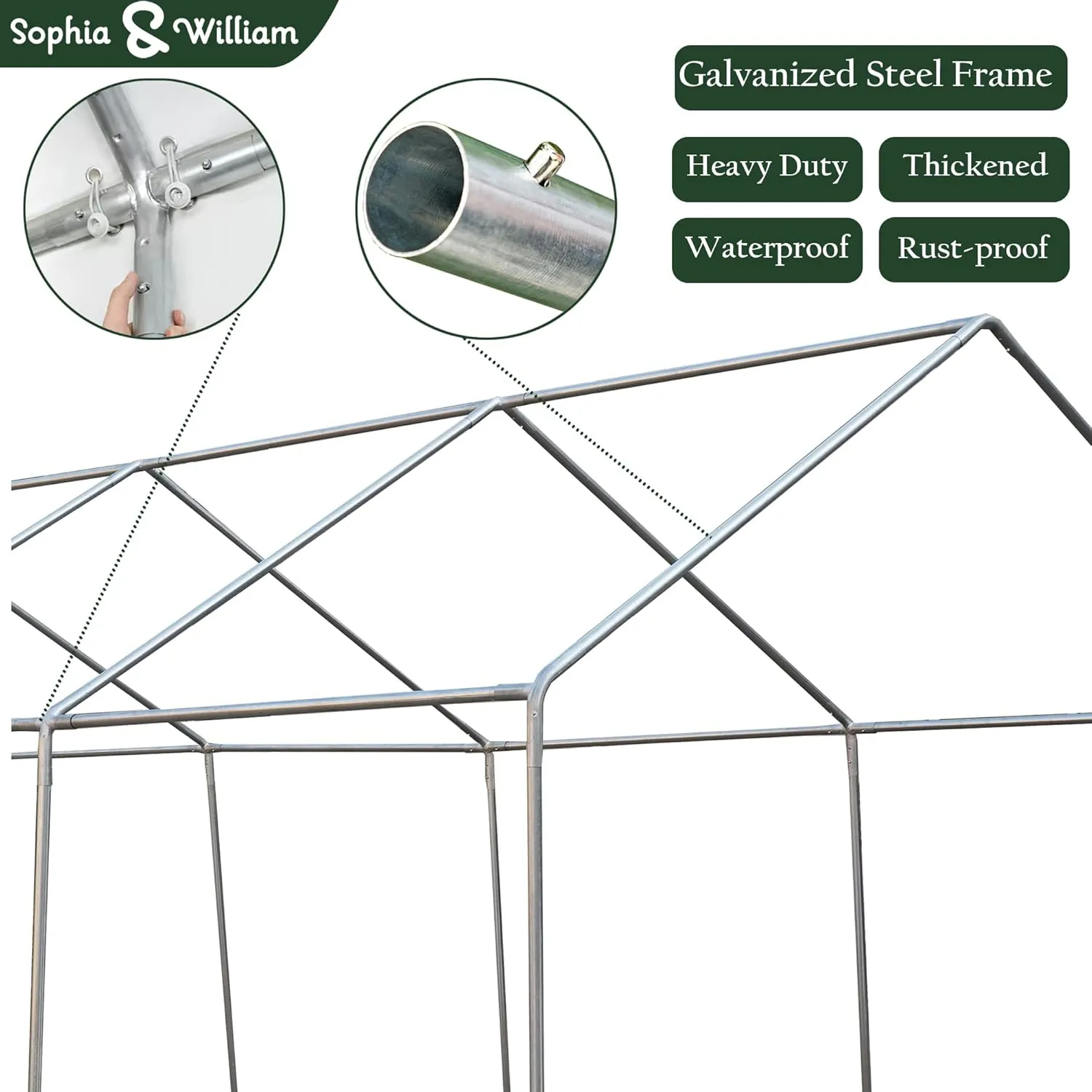 Tents for Parties Party Tent 20x40 ft, Outdoor Canopy Carpas para Fiestas Heavy Duty, Large Waterproof Patio Event Wedding Tent White & Blue with Sidewalls Walls for Backyard