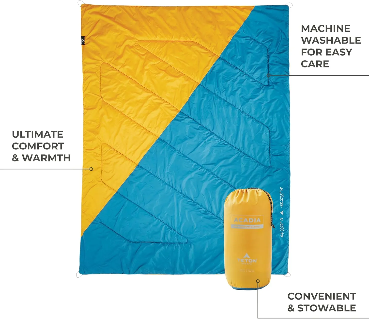 Teton Camp Blanket, Outdoor Blanket, Machine Washable, Picnics, Car Camping, Overlanding, Outdoor Adventure