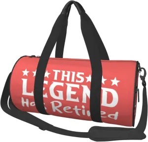 This Legend Has Retired Retirement Duffel Bag Gym Bag Travel Sports Tote Large Foldable Beach Swim Yoga0