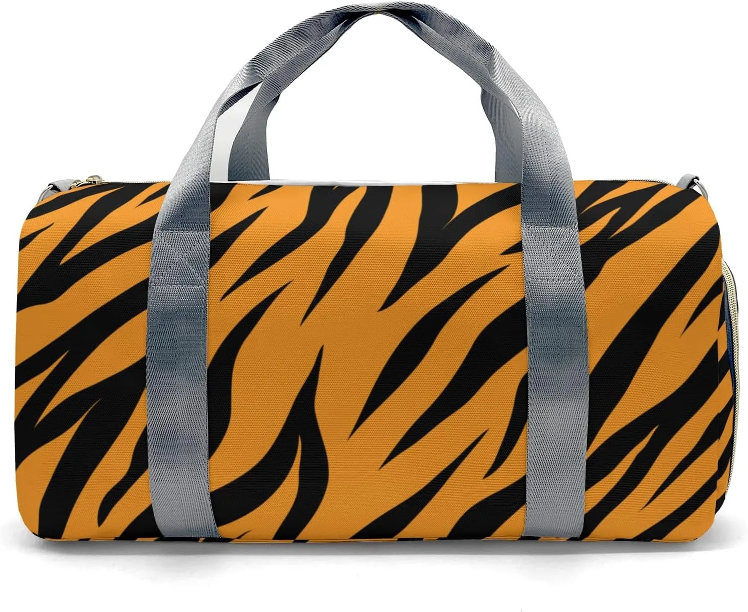 Tiger 1 Personalized Duffel Bag,Custom Travel Gym Bag with Name,Waterproof Sports Overnight Bag with Shoe Compartment & Shoulder Strap