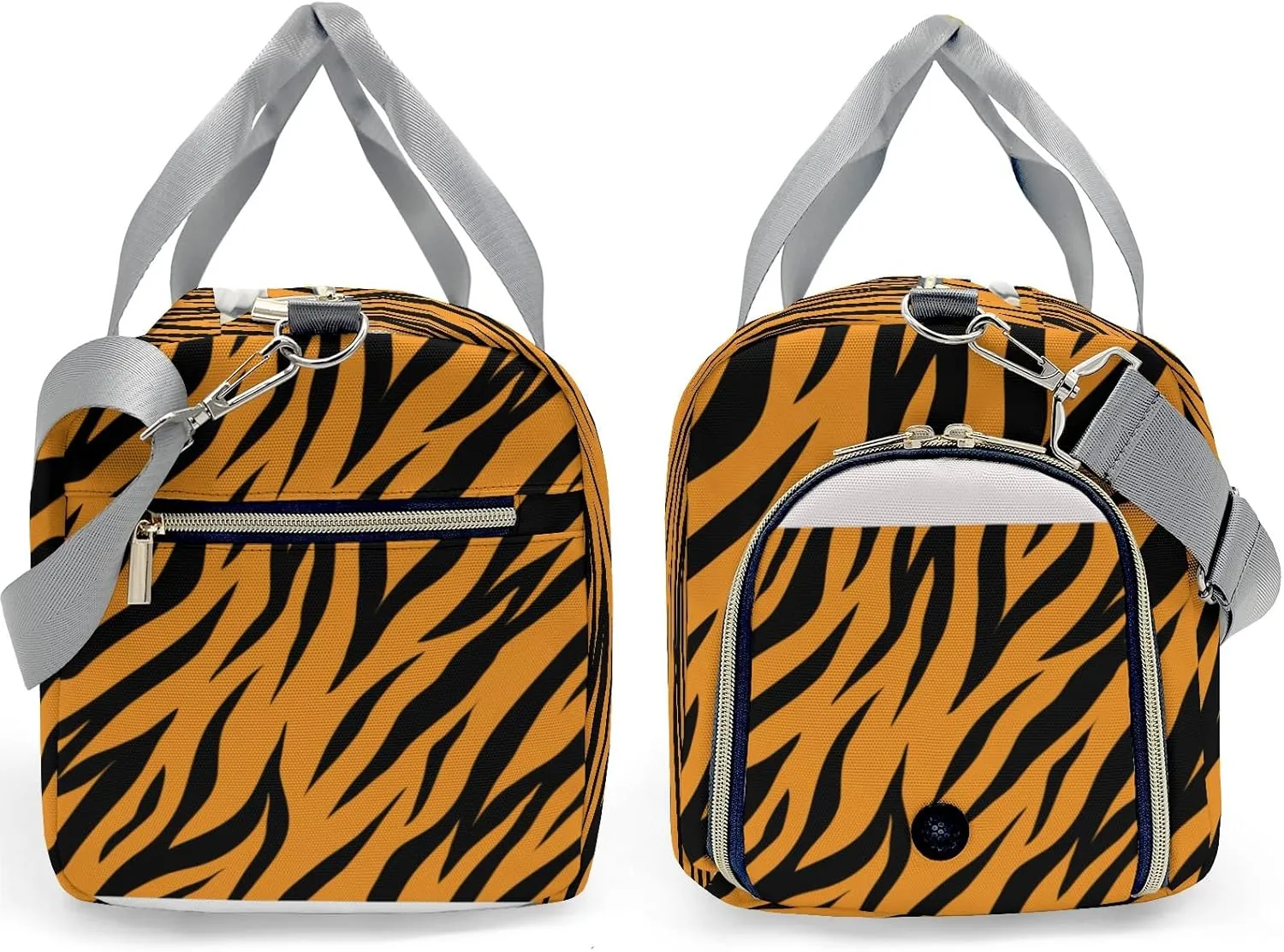 Tiger 1 Personalized Duffel Bag,Custom Travel Gym Bag with Name,Waterproof Sports Overnight Bag with Shoe Compartment & Shoulder Strap
