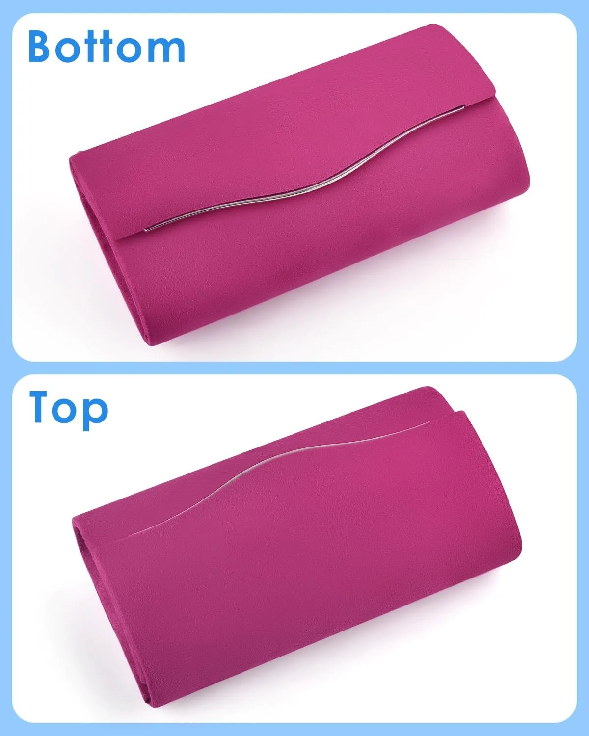 TINDTOP Clutch Purses for Women, Formal Evening Bags Suede Shoulder Envelope Party Handbags Wedding Cocktail Prom Clutches