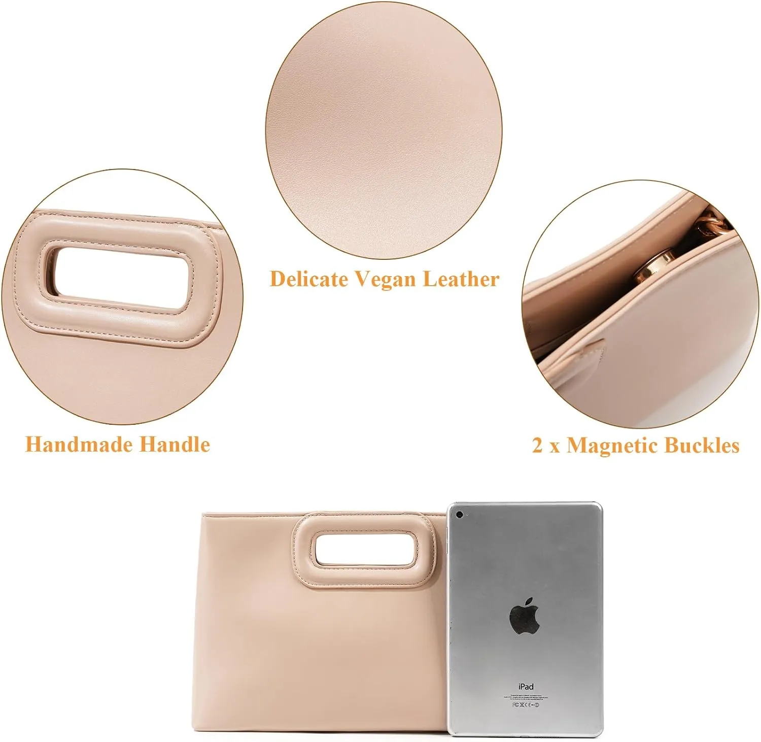 Top Handle Clutch Handbags for Women, Evening Handbag Shoulder Crossbody Purse with Gold Chain