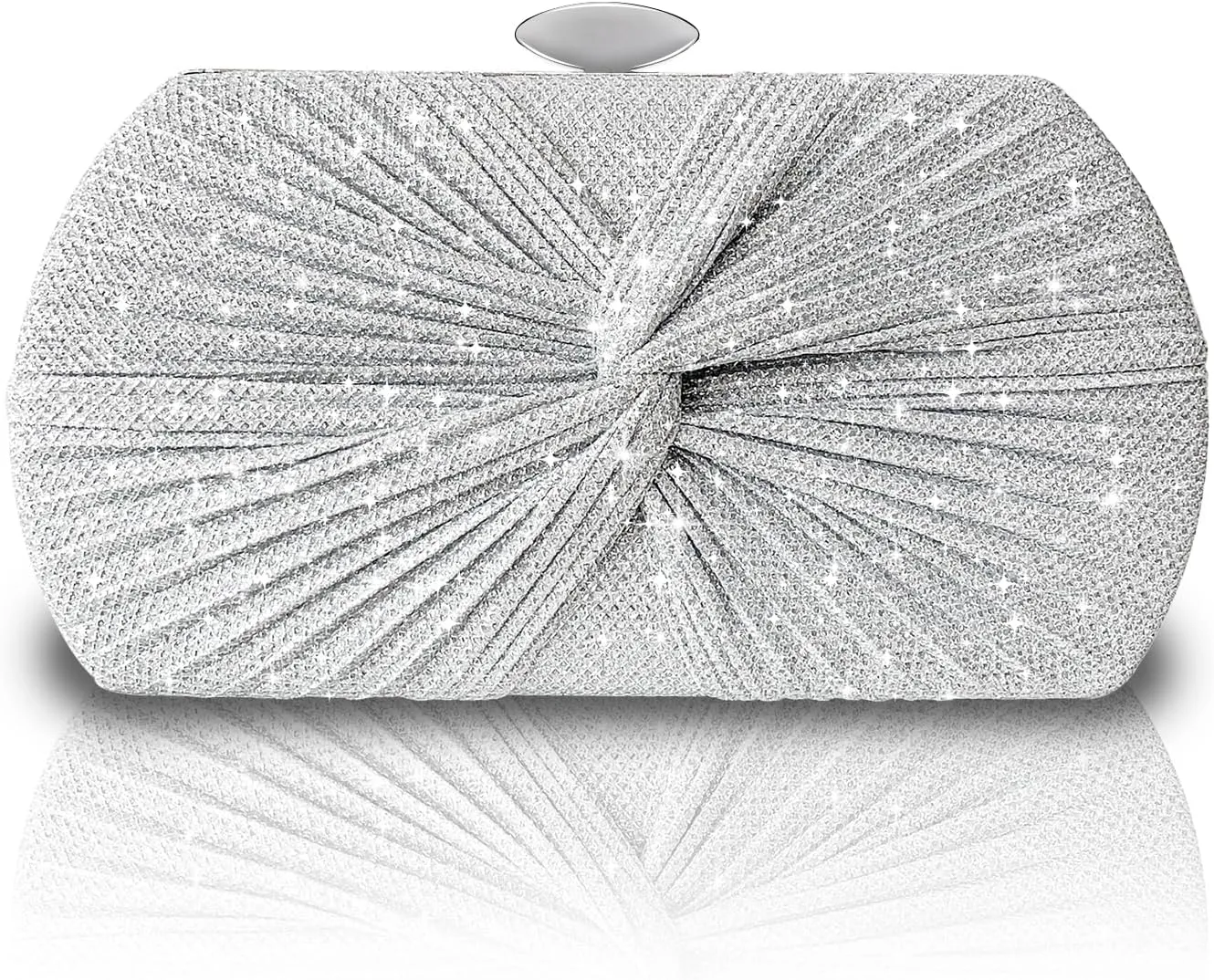 TOPALL Rhinestone Purse Sparkly Bag Silver Diamond Purses for Women Upgrade Evening Prom Rhinestone Handbag Hobo Bag