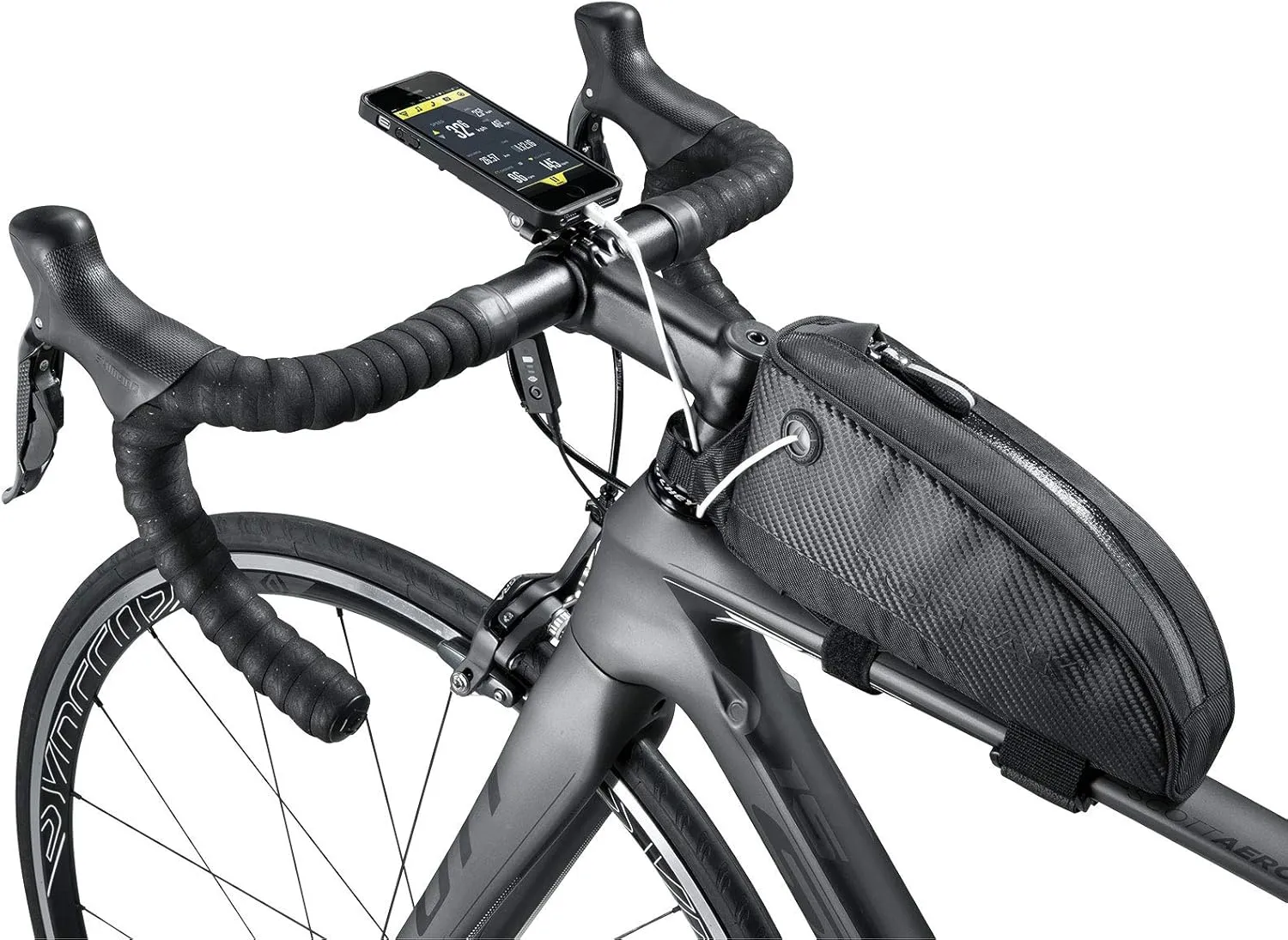 Topeak Fuel Tank Top Tube Bike Bag with Charging Cable Hole, Large