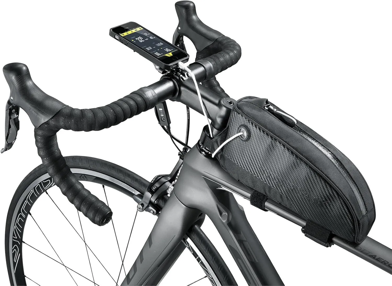 Topeak Fuel Tank Top Tube Bike Bag with Charging Cable Hole, Medium