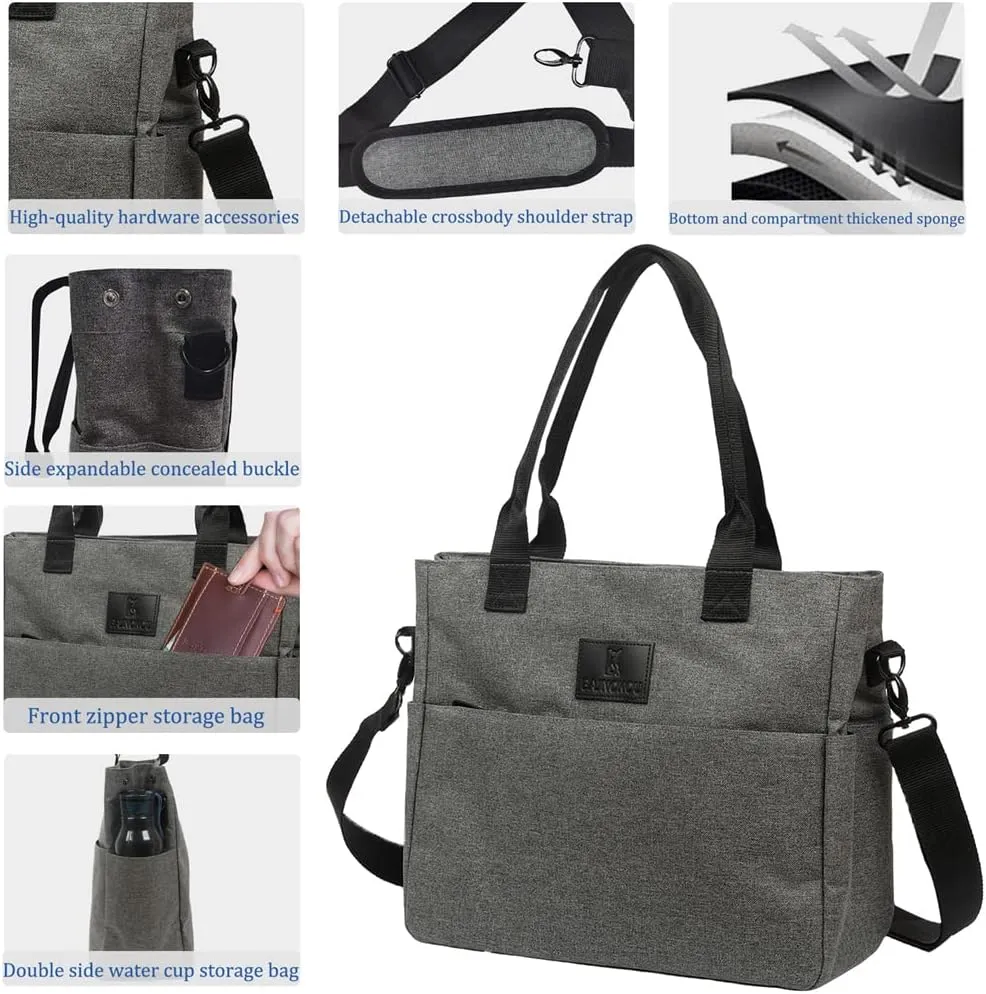 Tote Bag For Women Work Fits 14'' Laptop Shoulder Bag USB Teacher Bags Office Business Briefcase With Many Pockets