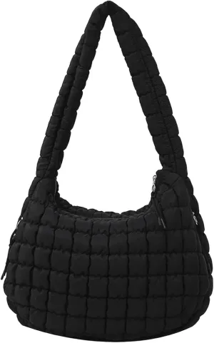 Tote Bag For Women Work Large Quilted Carryall Puffer Shoulder Bag Lightweight Quilted Padding Hobo Bag Quilted Bag