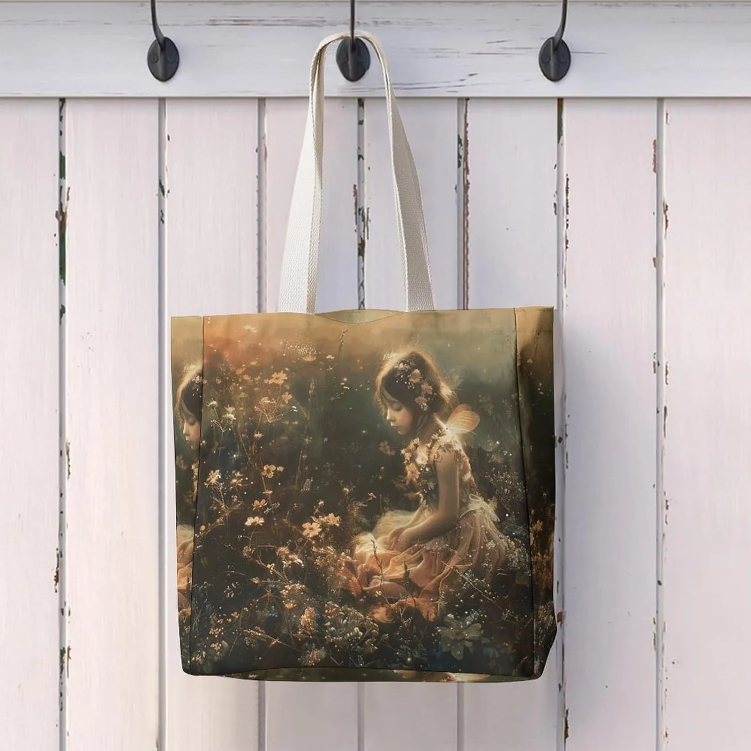 Tote Bag Laptop Handbag On Flowering Tree Grocery Bag Canvas Shoulder Bag Crossbody Bag for Travel