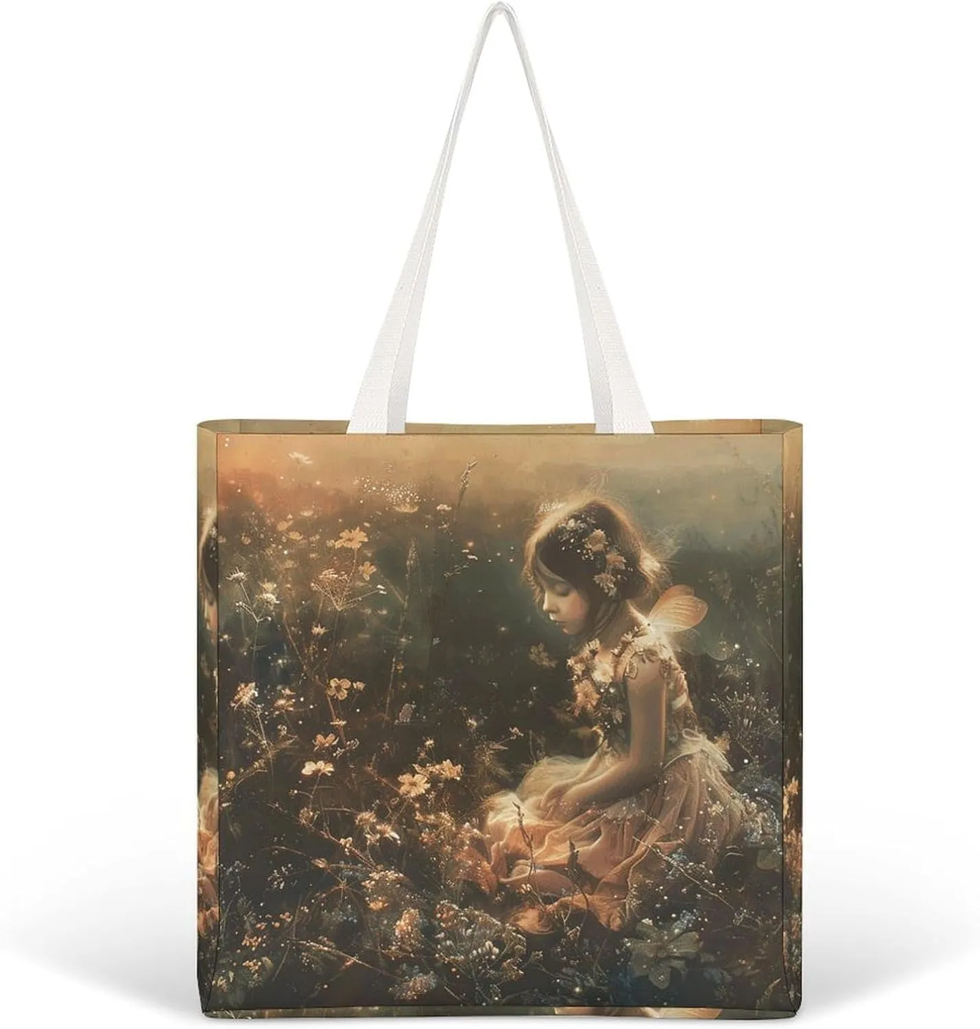 Tote Bag Laptop Handbag On Flowering Tree Grocery Bag Canvas Shoulder Bag Crossbody Bag for Travel