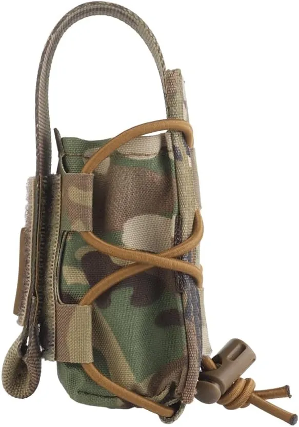 Tourniquet Pouch for SAM XT/CAT/SOF, with Hook Loop Flap for IFAK Quick Pull, or Remove Get Open-Top Elastic Drawstring, Durable Fabric MOLLE Holder Medical Pouch Fit Tactical Vests/Belts/Bag