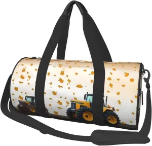 tractor farming Printed Sports Gym Bag for Men Women Foldable Duffel Bag Carry On Weekender Bag for Travel Sports