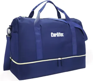 Travel Duffel Bag for Women, Travel Bag with Shoe Compartment and Wet Pocket, Carry-On Tote Bag for Women Travel Airplane, Gym Weeken bag & Hospital vernight bag (Blue)