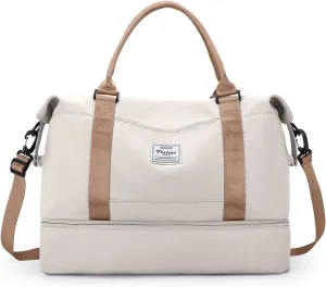 Travel Duffel Bag with Shoes Compartment, Overnight Weekender Bags for Women,Carry on Personal Item Bag