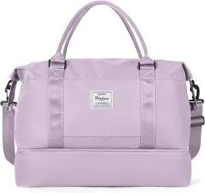 Travel Duffel Bag with Shoes Compartment, Overnight Weekender Bags for Women,Carry on Personal Item Bag