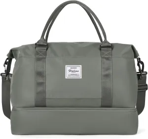 Travel Duffel Bag with Shoes Compartment, Overnight Weekender Bags for Women,Carry on Personal Item Bag，Extra Large