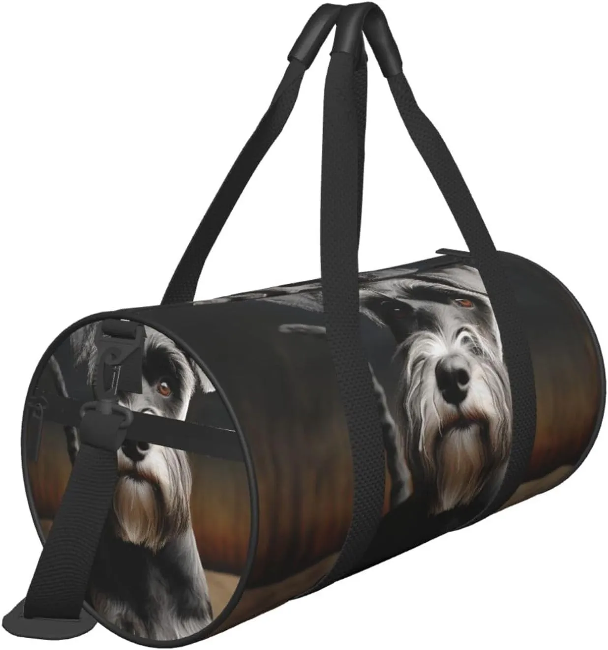 Travel Duffle Bag Weekender Bags for Men Women with Shoe Compartment Large Capacity Weekender Overnight Bag Animal Schnauzer Dog Carry On Tote Bags Sport Gym Bag for Travel Yoga