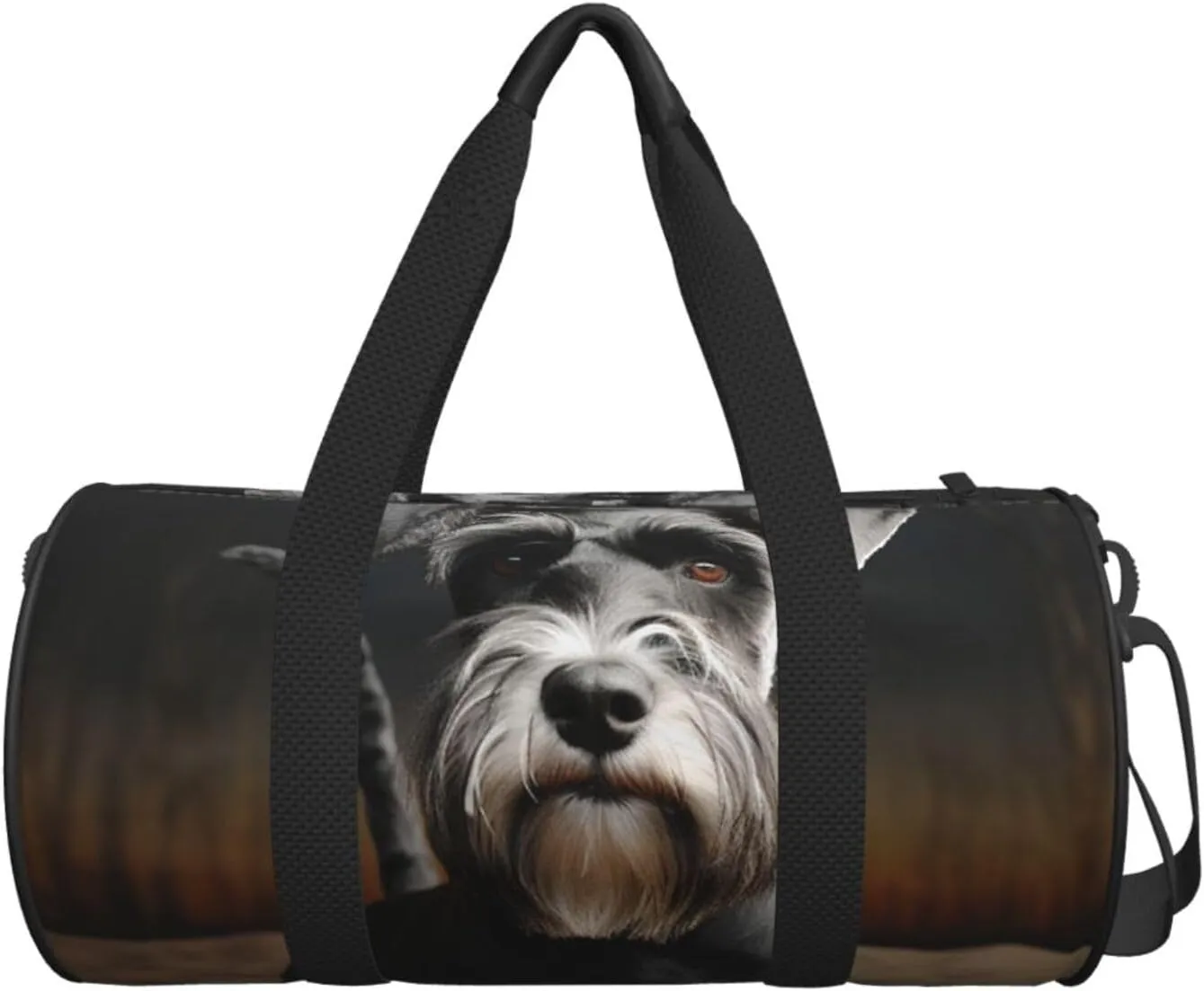Travel Duffle Bag Weekender Bags for Men Women with Shoe Compartment Large Capacity Weekender Overnight Bag Animal Schnauzer Dog Carry On Tote Bags Sport Gym Bag for Travel Yoga