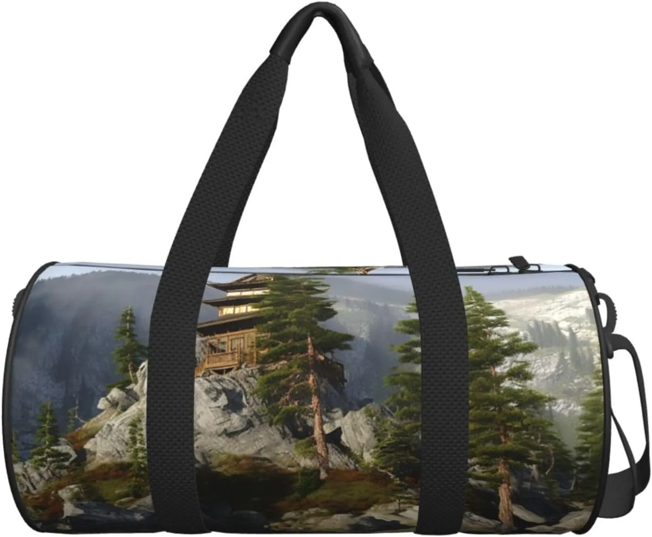 Travel Duffle Bag Weekender Bags For Men Women With Shoe Compartment Large Capacity Weekender Overnight Bag Lake Mountain Carry On Tote Bags Sport Gym Bag For Travel Yoga