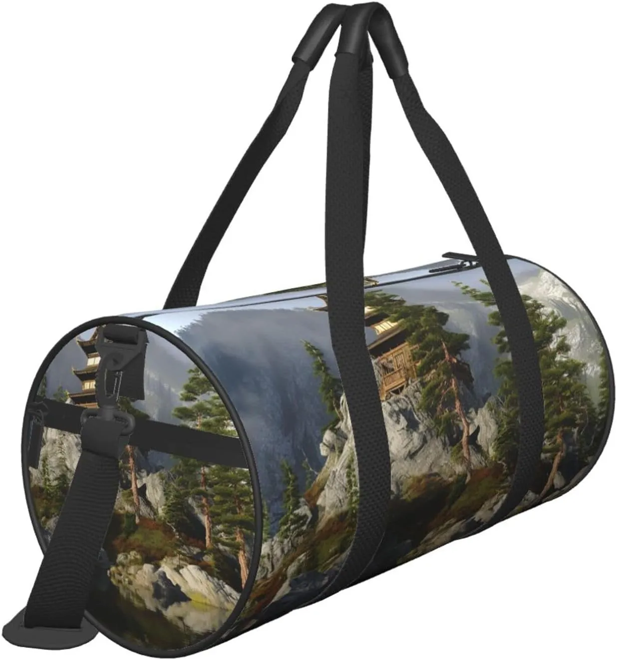Travel Duffle Bag Weekender Bags For Men Women With Shoe Compartment Large Capacity Weekender Overnight Bag Lake Mountain Carry On Tote Bags Sport Gym Bag For Travel Yoga