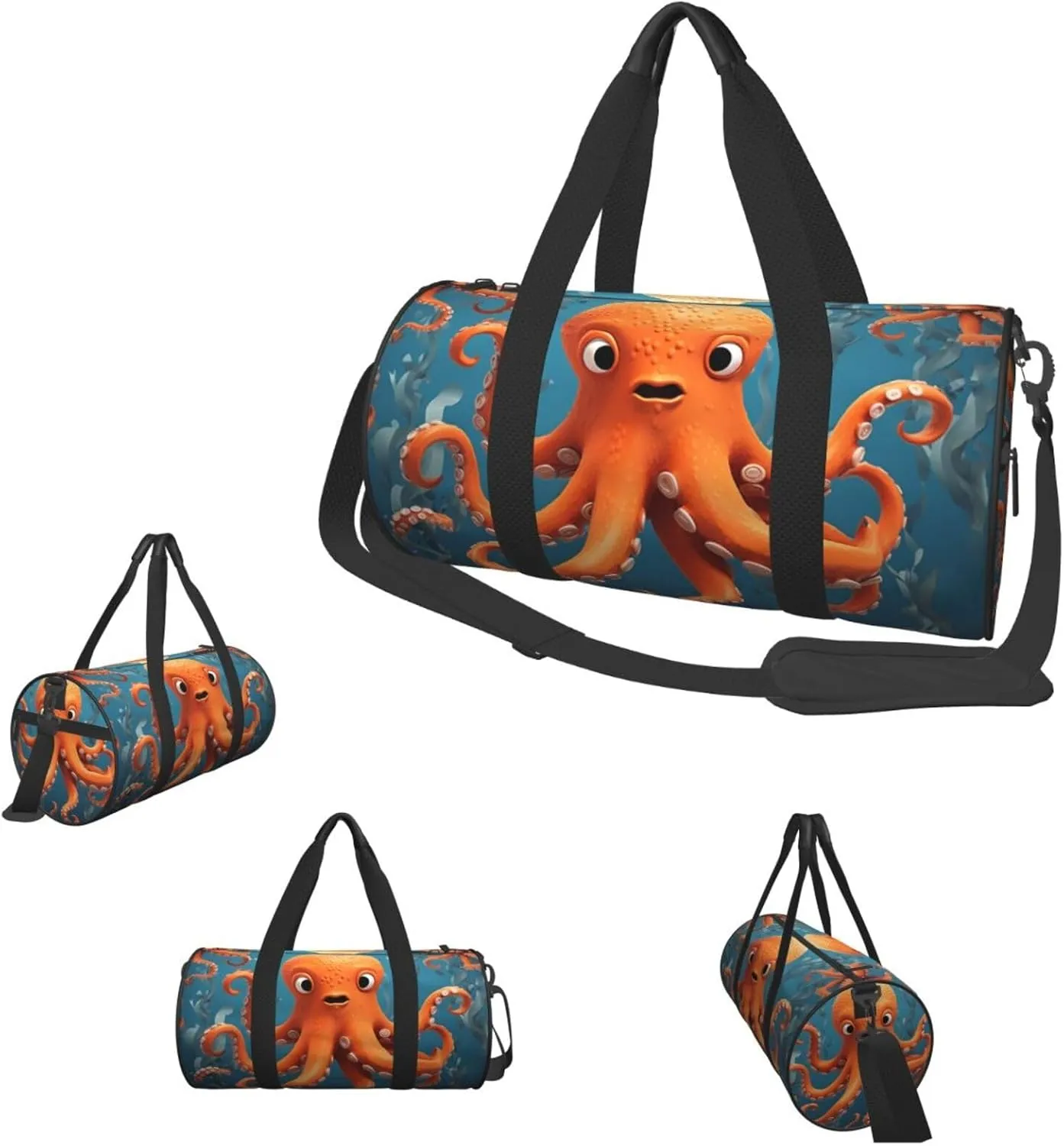 Travel Duffle Bag Weekender Bags For Men Women With Shoe Compartment Large Capacity Weekender Overnight Bag Octopus Carry On Tote Bags Sport Gym Bag For Travel Yoga