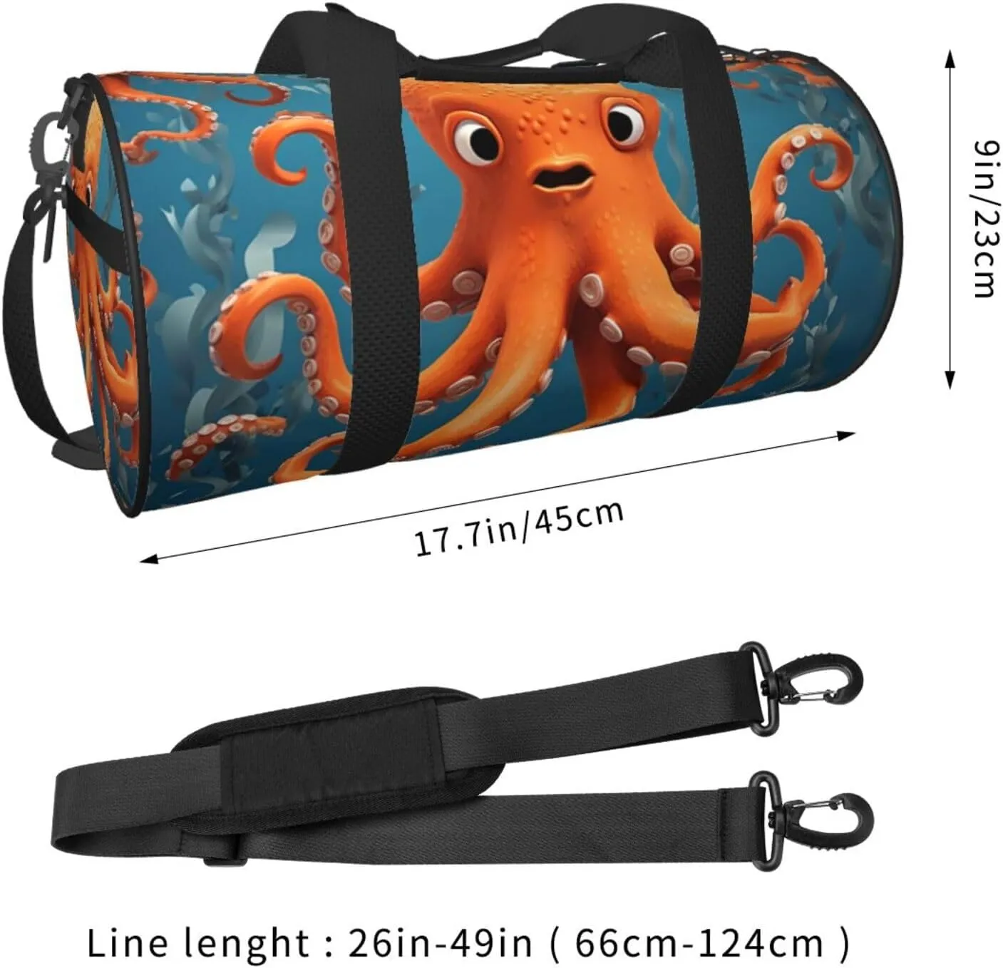 Travel Duffle Bag Weekender Bags For Men Women With Shoe Compartment Large Capacity Weekender Overnight Bag Octopus Carry On Tote Bags Sport Gym Bag For Travel Yoga