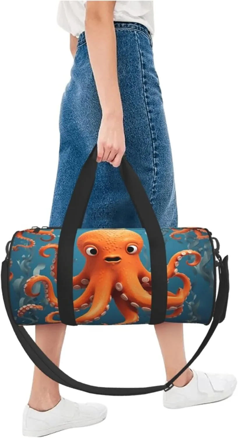 Travel Duffle Bag Weekender Bags For Men Women With Shoe Compartment Large Capacity Weekender Overnight Bag Octopus Carry On Tote Bags Sport Gym Bag For Travel Yoga