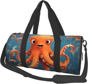 Travel Duffle Bag Weekender Bags For Men Women With Shoe Compartment Large Capacity Weekender Overnight Bag Octopus Carry On Tote Bags Sport Gym Bag For Travel Yoga
