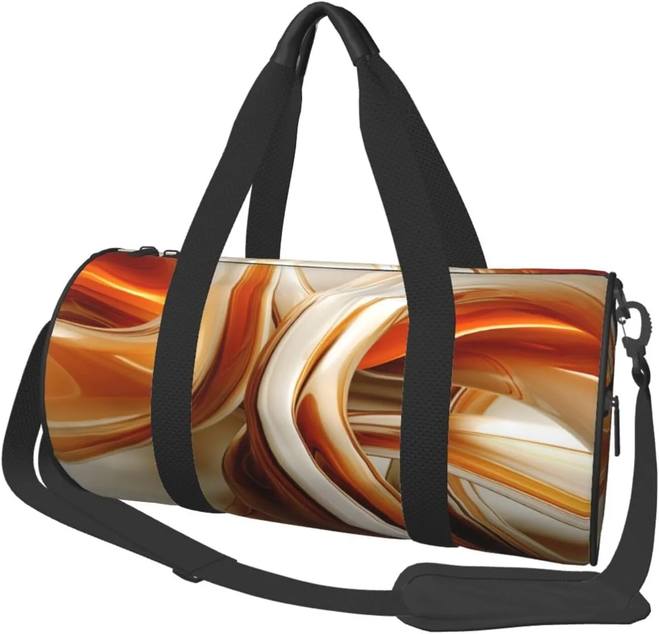Travel Duffle Bag Weekender Bags For Men Women With Shoe Compartment Large Capacity Weekender Overnight Bag Orange White Lines Carry On Tote Bags Sport Gym Bag For Travel Yoga