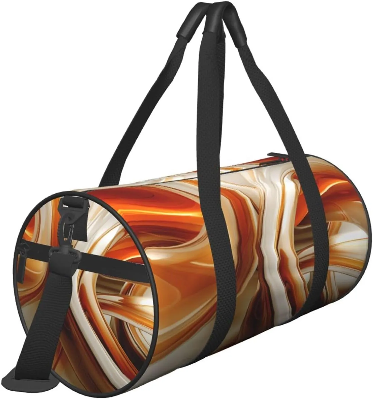 Travel Duffle Bag Weekender Bags For Men Women With Shoe Compartment Large Capacity Weekender Overnight Bag Orange White Lines Carry On Tote Bags Sport Gym Bag For Travel Yoga
