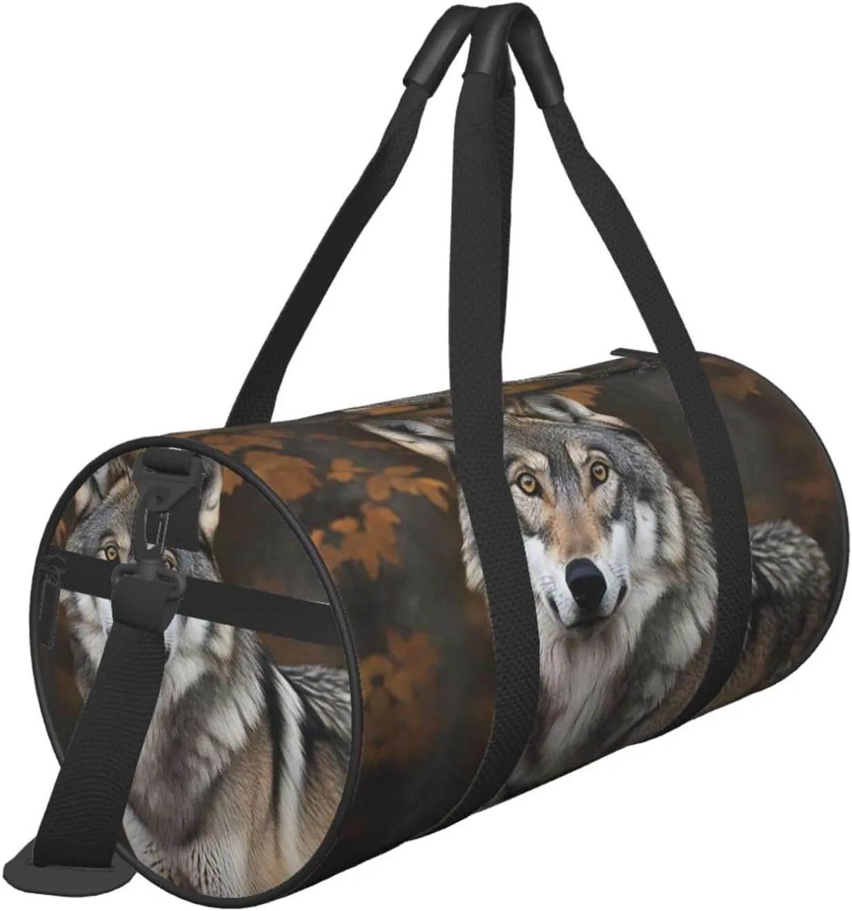 Travel Duffle Bag Weekender Bags For Men Women With Shoe Compartment Large Capacity Weekender Overnight Bag Wild Wild Gray Wolf Carry On Tote Bags Sport Gym Bag For Travel Yoga