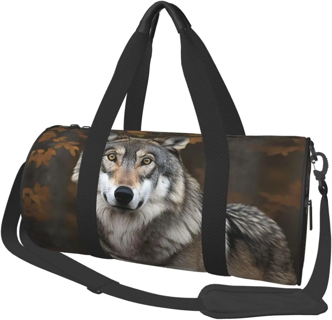 Travel Duffle Bag Weekender Bags For Men Women With Shoe Compartment Large Capacity Weekender Overnight Bag Wild Wild Gray Wolf Carry On Tote Bags Sport Gym Bag For Travel Yoga