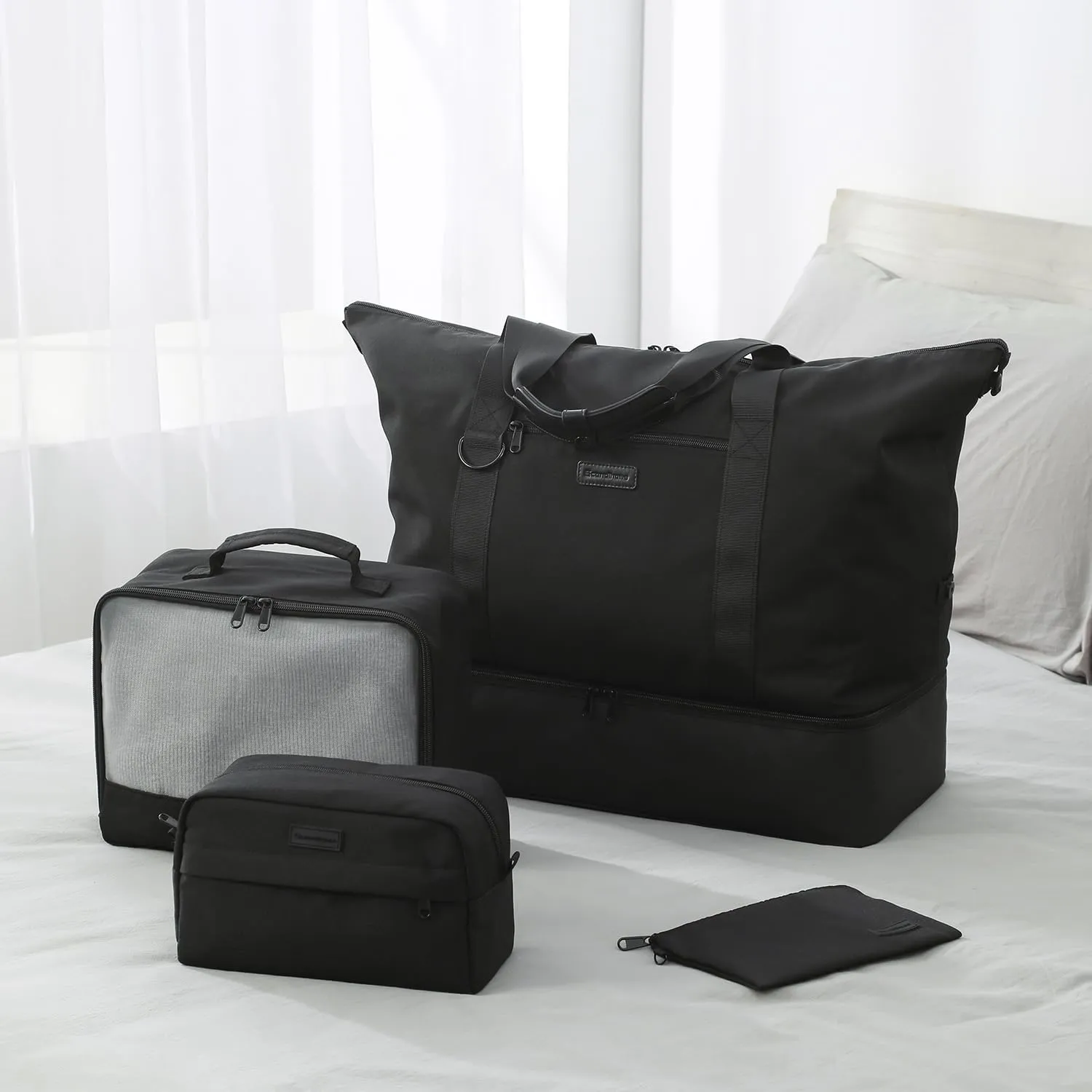 Travel Makeup Bag Cosmetic Bags for Women, Large Capacity Wide-open Pouch Waterproof Toiletry Bag Make up Organizer Scandihome Series
