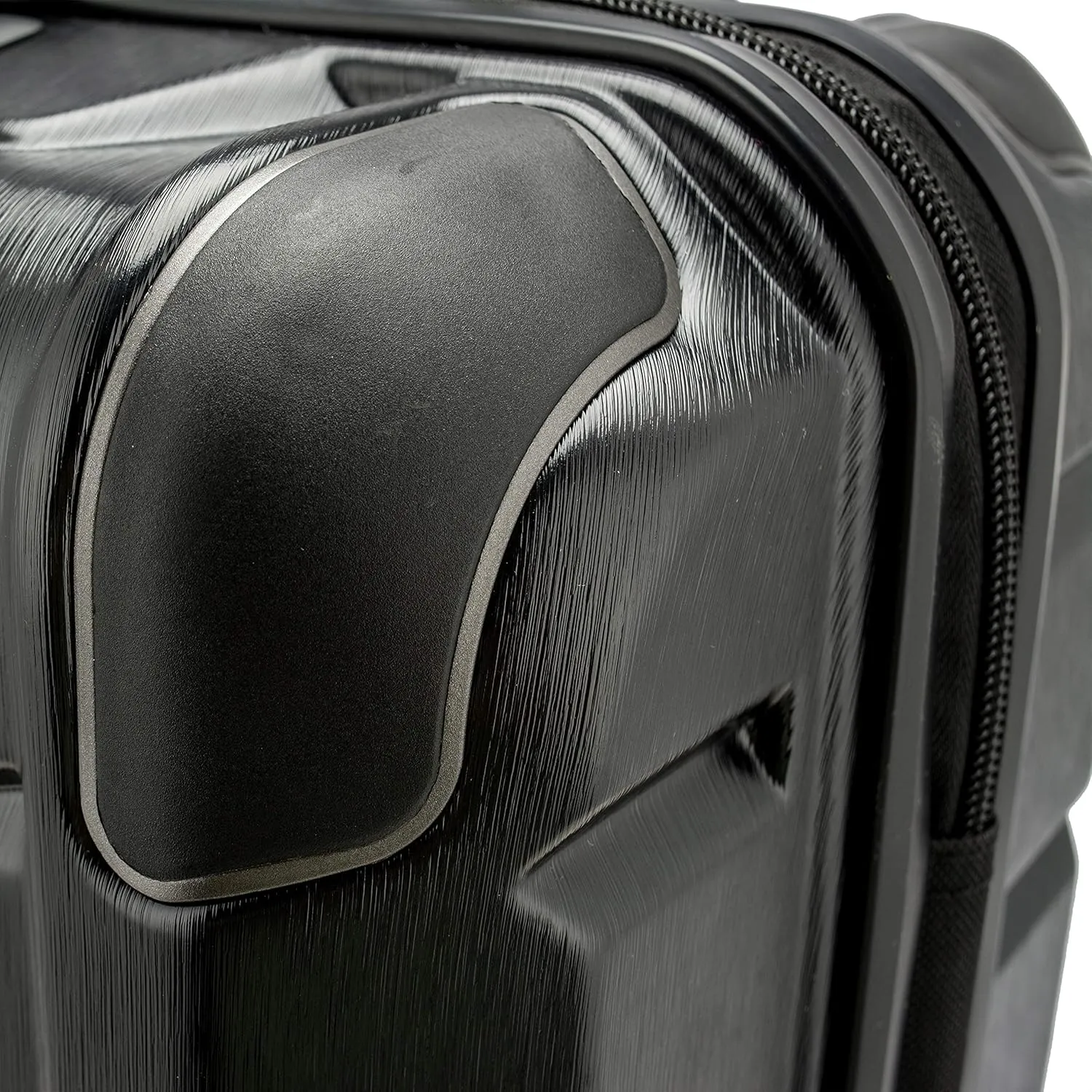 Traveler's Choice Hardside Expandable Spinner Luggage, Black, Silverwood II (3-Piece Set)
