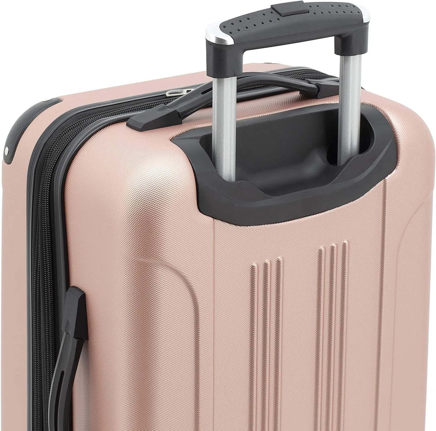 Travelers Club Chicago Hardside Expandable Spinner Luggage, Rose Gold, 3 Piece Set