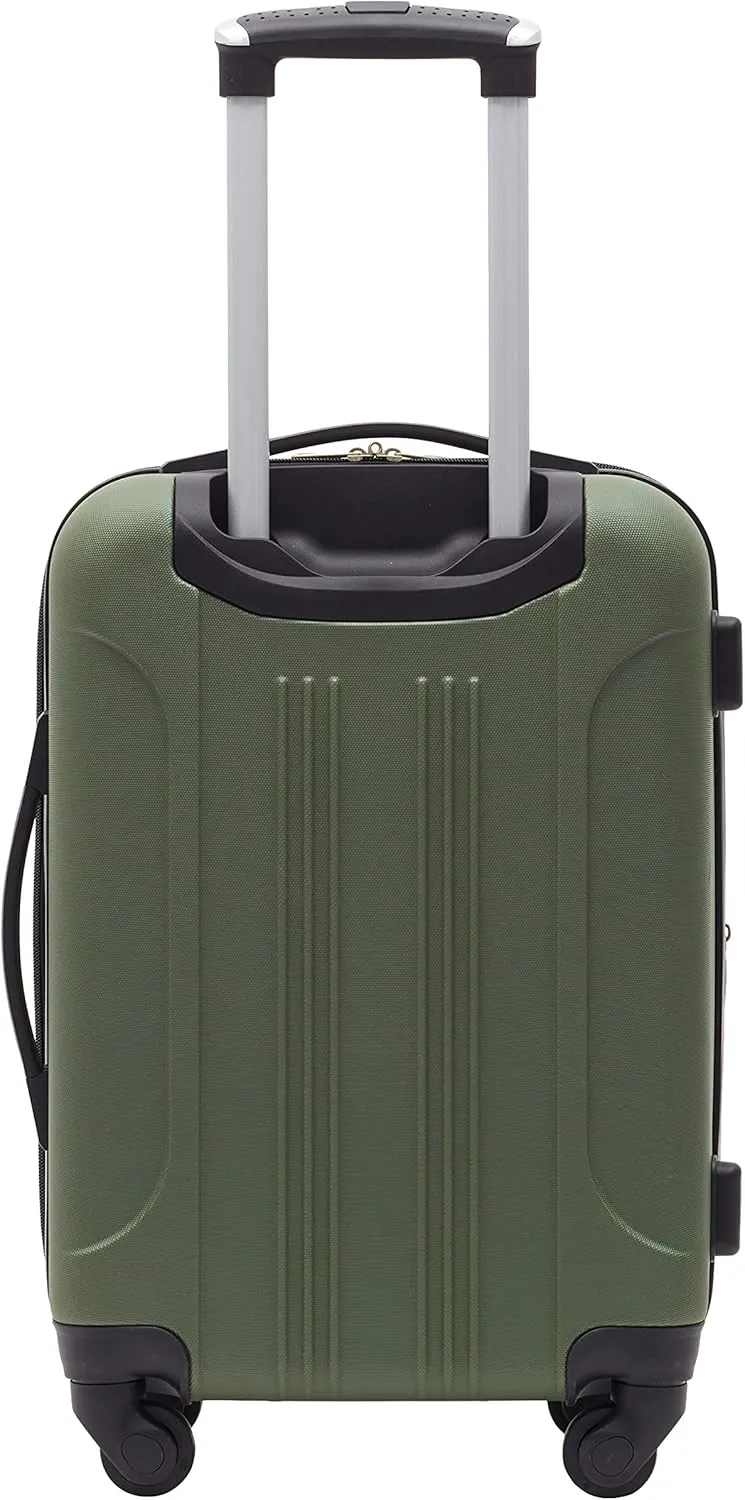 Travelers Club Chicago Hardside Expandable Spinner Luggage, Thyme Green, 20" Carry-On