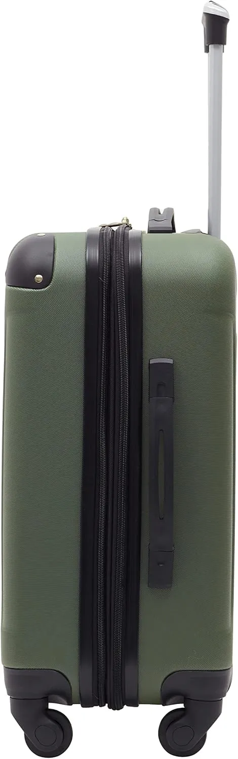 Travelers Club Chicago Hardside Expandable Spinner Luggage, Thyme Green, 20" Carry-On