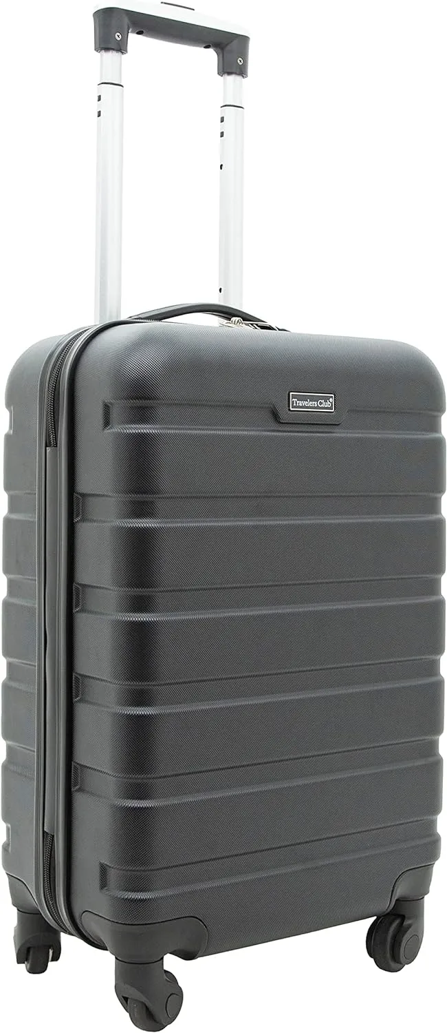 Travelers Club Harper Luggage, Black, 20-Inch Carry-On