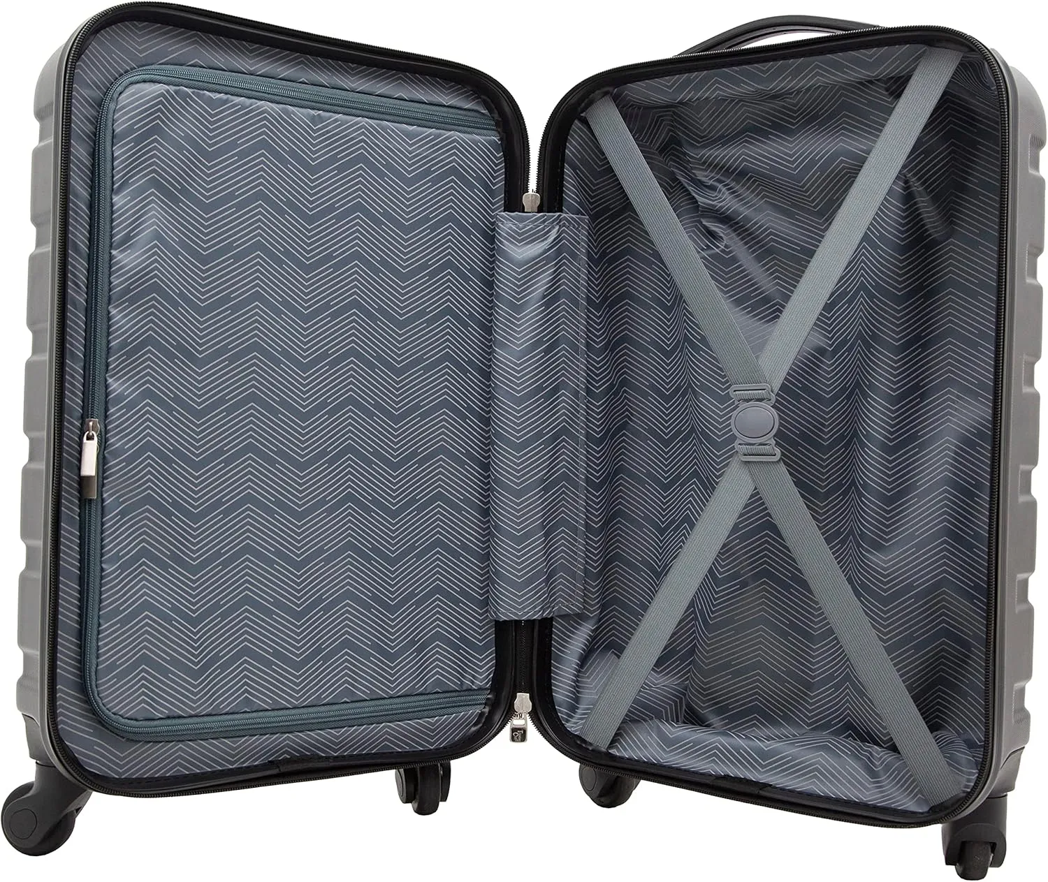 Travelers Club Harper Luggage, Black, 20-Inch Carry-On