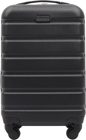 Travelers Club Harper Luggage, Black, 20-Inch Carry-On