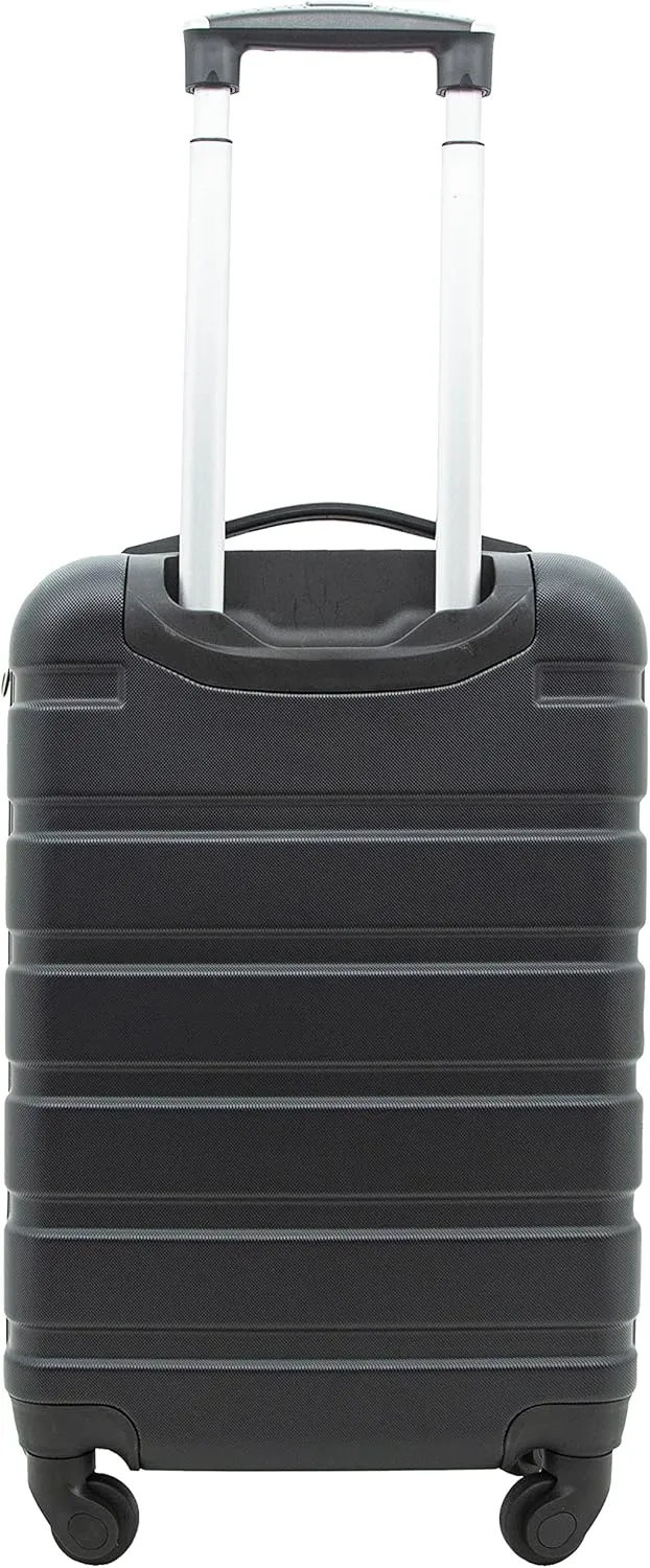 Travelers Club Harper Luggage, Black, 20-Inch Carry-On