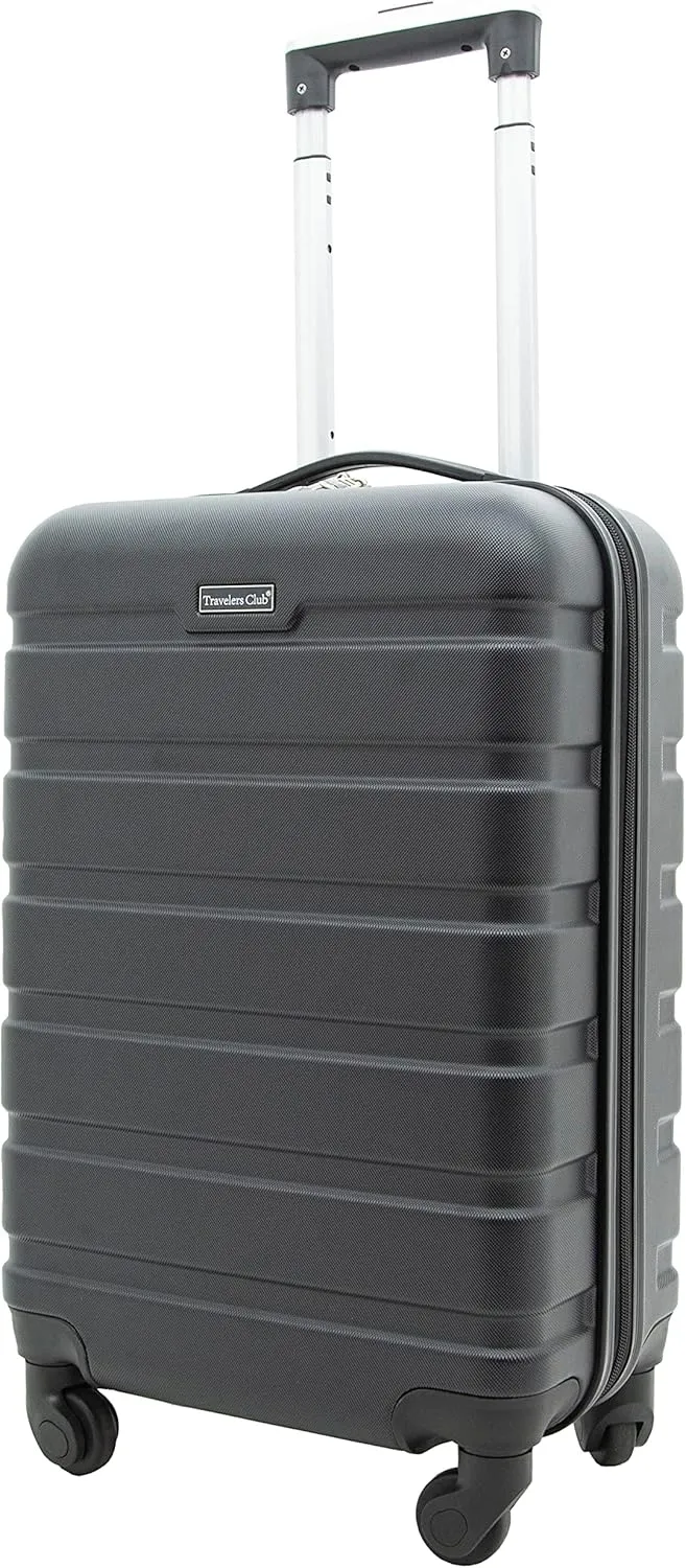Travelers Club Harper Luggage, Black, 20-Inch Carry-On