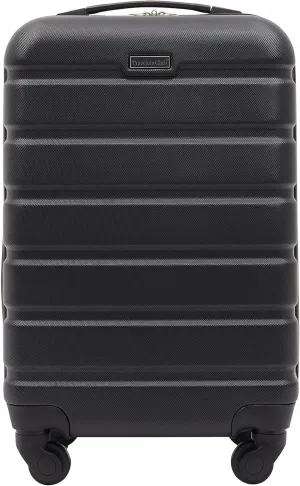 Travelers Club Harper Luggage, Black, 20-Inch Carry-On