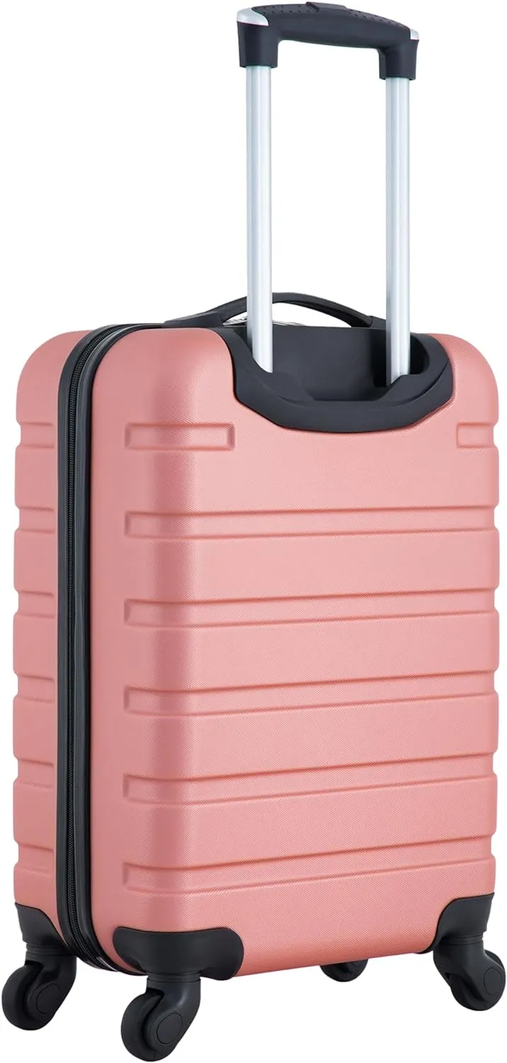 Travelers Club Harper Luggage, Rose Gold, 20-Inch Carry-On