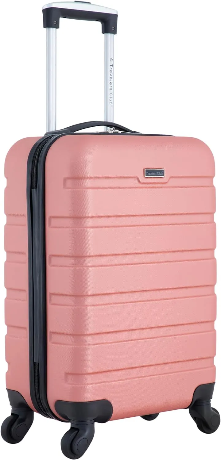 Travelers Club Harper Luggage, Rose Gold, 20-Inch Carry-On