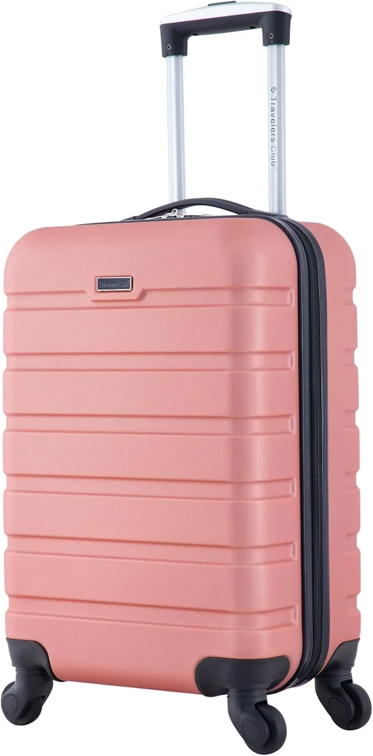 Travelers Club Harper Luggage, Rose Gold, 20-Inch Carry-On