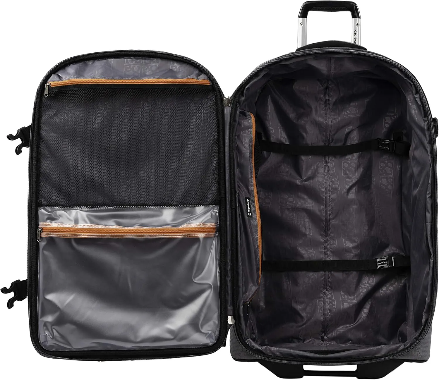 Travelpro Unisex-Adult Bold Softside Expandable Rollaboard Upright Luggage, Grey/Black, Checked-Large 28-Inch