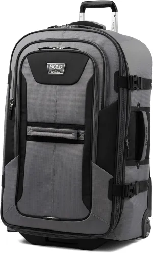 Travelpro Unisex-Adult Bold Softside Expandable Rollaboard Upright Luggage, Grey/Black, Checked-Large 28-Inch